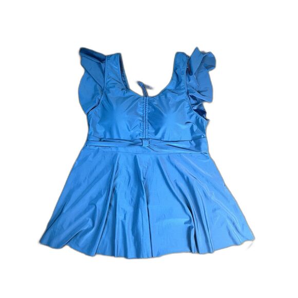 Daci Plus Size Tankini Flowy Top 2pc Tummy Control Swimwear Summer SZ 4XL:NWOT - Picture 2 of 12